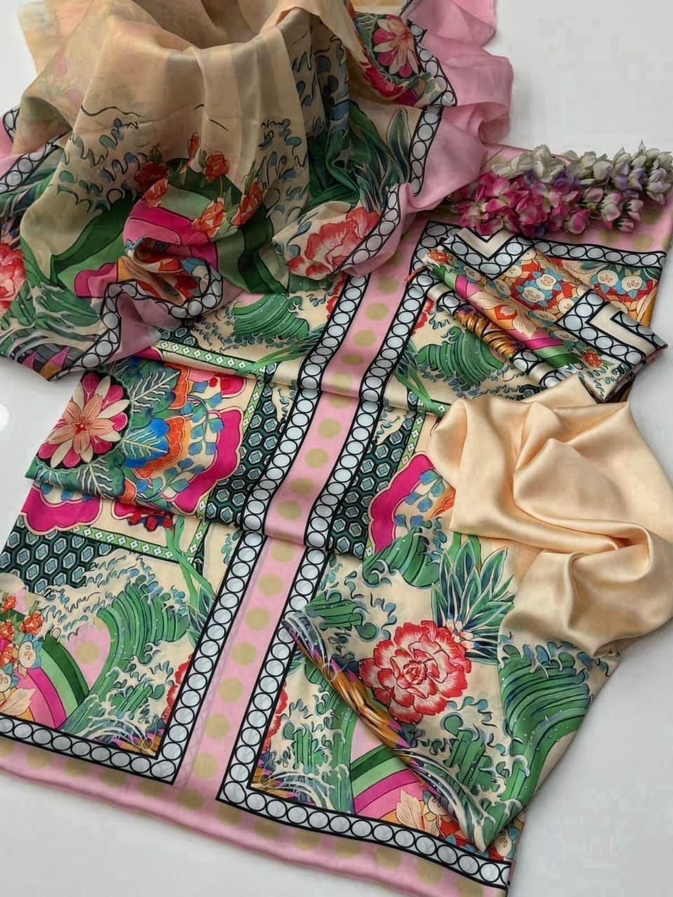 WINTER SILK DIGITAL PRINTED 3-PIECE - SD#25